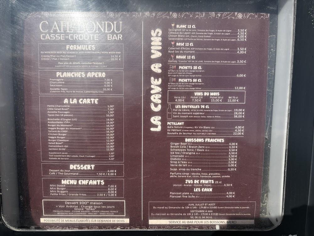 Café Bondu - Menu Image 1